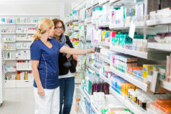 pharmacist assisting the customer